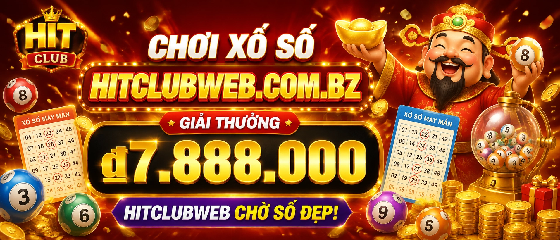 Màn hình xổ số theo khu vực trên HITCLUBWEB